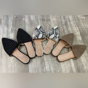 BUNDLE Madden Girl Studded Slide on Close Toe Flats S. 8